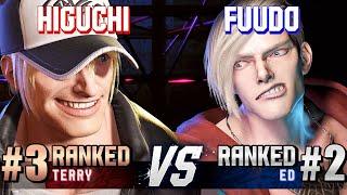 SF6 ▰ HIGUCHI (#3 Ranked Terry) vs FUUDO (#2 Ranked Ed) ▰ High Level Gameplay