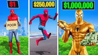 $1 to $1,000,000 Spiderman in GTA 5