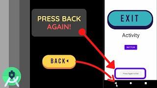 Press back again to exit app | Android Studio |Learn Android #Android #Studio