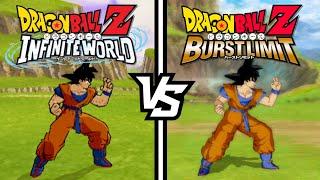 Comparing DBZ Infinite World VS Burst Limit