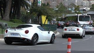 Alfa Romeo 8C & Alfa 4C Cruising Monaco Together!!