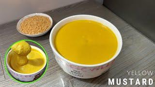 How To Make Yellow Mustard Using Mustard Seeds | Yellow Mustard Recipe