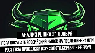 Анализ рынка 21 ноября. Паника и апатия на максимуме - пора покупать? Взлет газа! Что с золотом?