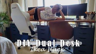 DIY DUAL DESK- Ikea Hack | Eshi Jay