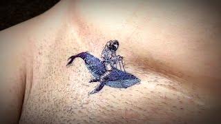 TEMPORARY TATTOO | Magic tattoo Astronaut on Whale 