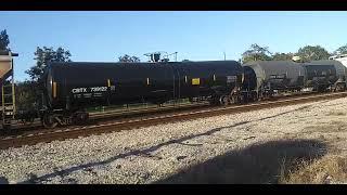 CSX M523 SHORT MIXED FREIGHT TRAIn Flomaton alabama