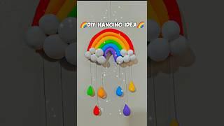  DIY Rainbow wall hanging idea #diy #shorts #rainbow #art