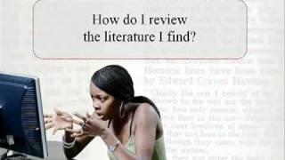 Video Three: Completing a Literature Review