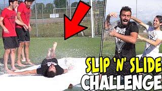 SLIP 'N' SLIDE CHALLENGE vs ILLUMINATI CREW ( Calcio Saponato )