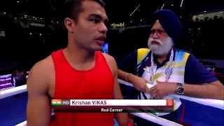 WC 2015: 1/16 - 75 kg   Vikas Krishan vs Zoltan Harcsa