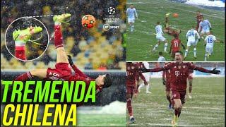 ROBERT LEWANDOWSKI Y SU ALUCINANTE GOLAZO DE CHILENA BAYERN MUNICH VS DINAMO KIEV CHAMPIONS LEAGUE