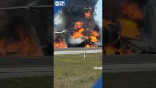 Jet crash on highway in Southwest Florida #abcactionnews #florida #planecrash