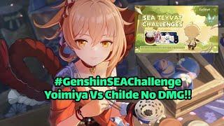 Teyvat SEA Challenge #3 - Solo Yoimiya vs Childe No Buff/Food, No DMG!!