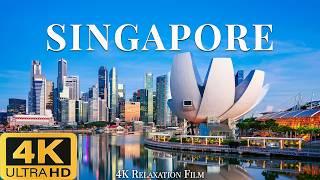 СИНГАПУР 4K ULTRA HD (60fps) - Пейзажный фильм для релаксации с кинематографической музыкой