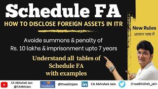 How to disclose Foreign Asset in Schedule FA | How to fill Schedule FA in ITR | Summon 4 Schedule FA