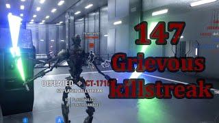 147 killstreak as General Grievous on Kamino | Supremacy | Star Wars Battlefront 2