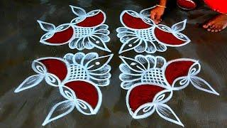 Simple Deepam muggulu designBeautiful diya rangoliMargazhi vilakku kolam designsCreative Rangolis