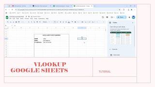 How to use vlookup in google sheets