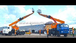 Автовышка КАМАЗ / Работа на автовышке / Автогидроподъемник HANSIN 45 метров