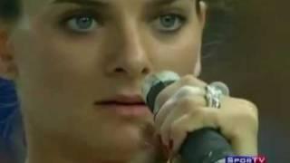 Isinbaeva rocks the Russia National Anthem