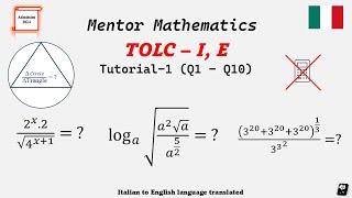 TOLC-I/E  Exam math practise, T-1, (CISIA mentors practise materials) #tolcexam #cisia