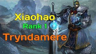 RANK 1 TRYNDAMERE - 100% CRIT RATE HARD CARRY - XIAOHAO TRYNDAMERE VS MUNDO