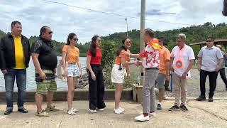 Governor Oaminal Handshakes Everyone at Sapang Dalaga Floating Playground