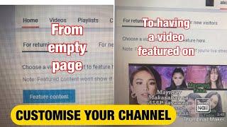 How to customise and feature a video at your homepage?