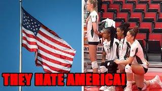 Colorado State players KNEEL during National Anthem at Mountain West Tourney in DISGUSTING video!