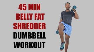 45-Minute Belly Fat Shredder Dumbbell Workout for Beginners