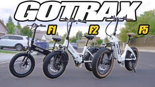 Testing the CHEAPEST, Most AVERAGE-PRICED, Most EXPENSIVE FOLDING E-BIKES (Gotrax F1., F2, F5)