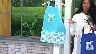 Girl Next Door Floral Garden Apron with Pockets on QVC