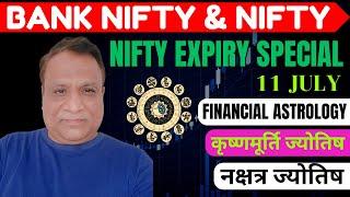 Nifty, Bank Nifty  Prediction by Financial Astrology for date-  11- July- 2024.