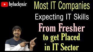 What  IT Skills  should I Learn to get entry Level Jobs in Software Companies | #byluckysir