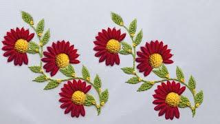 Hand Embroidery: Border Embroidery - Embroidery For Tablecloth - Embroidery For Kurtis  Neckline