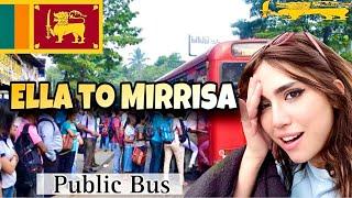 ARABIC GIRL RIDE A LOCAL BUS IN SRI LANKA  ELLA TO MIRISSA