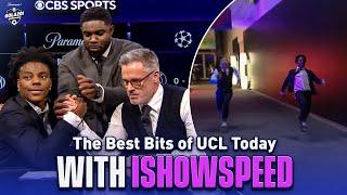 The BEST of ISHOWSPEED on UCL Today | Race & Arm Wrestling w/ Carragher  | CBS Sports Golazo