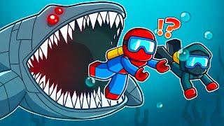 Spiderman and Miles Get Swallowed By SEA MONSTERS in Roblox!