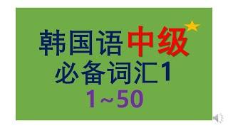 韩国语中级必备词汇1 (한국어 중급 필수 어휘1)