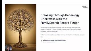 Genealogy Research Tips: FamilySearch Record Finder Explained