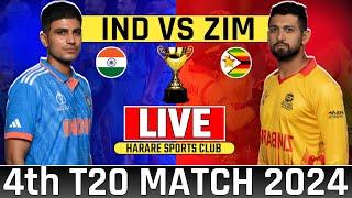 Live: Ind vs Zim 4th T20 Match | India vs Zimbabwe Today Live Cricket Match | Zim vs Ind | #cricket