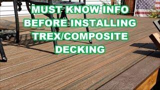 TREX Composite Decking Tips / Considerations Before Building  -  How to install deck that will last