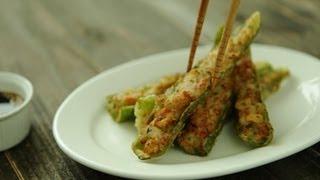 [korean street food] deep fry green chilli pepper, gochu twikim, 고추튀김