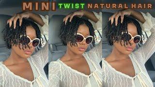 MINI TWIST on Natural Hair | No heat! Protective Hairstyle