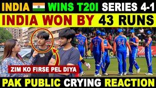 INDIAWINS T20I SERIES 4-1 | INDIA WON BY 43 RUNS | PAK PUBLIC CRYING REACTION | SANA AMJAD