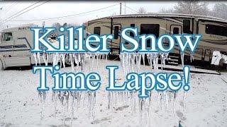 Awesome Snow - RV Hauler Time Lapse!