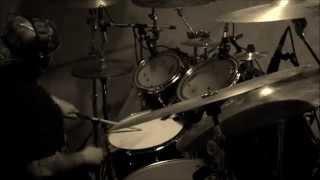 AJ Pero tracking drums @ Sonic Stomp Studios - Adrenaline Mob  7/30/14