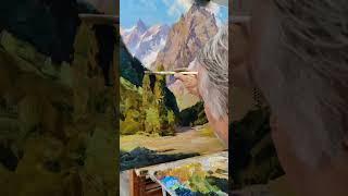 Alexander Babich painting #oiloncanvaspainting #autumnmountains #autumnpainting