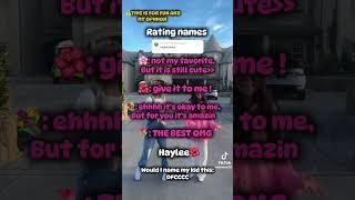 Rating names !! ‍️ | Willow Sharp Official #comment #preppy #funny #loveyourself #shorts