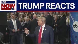 Trump impromptu reaction to reporters after debate